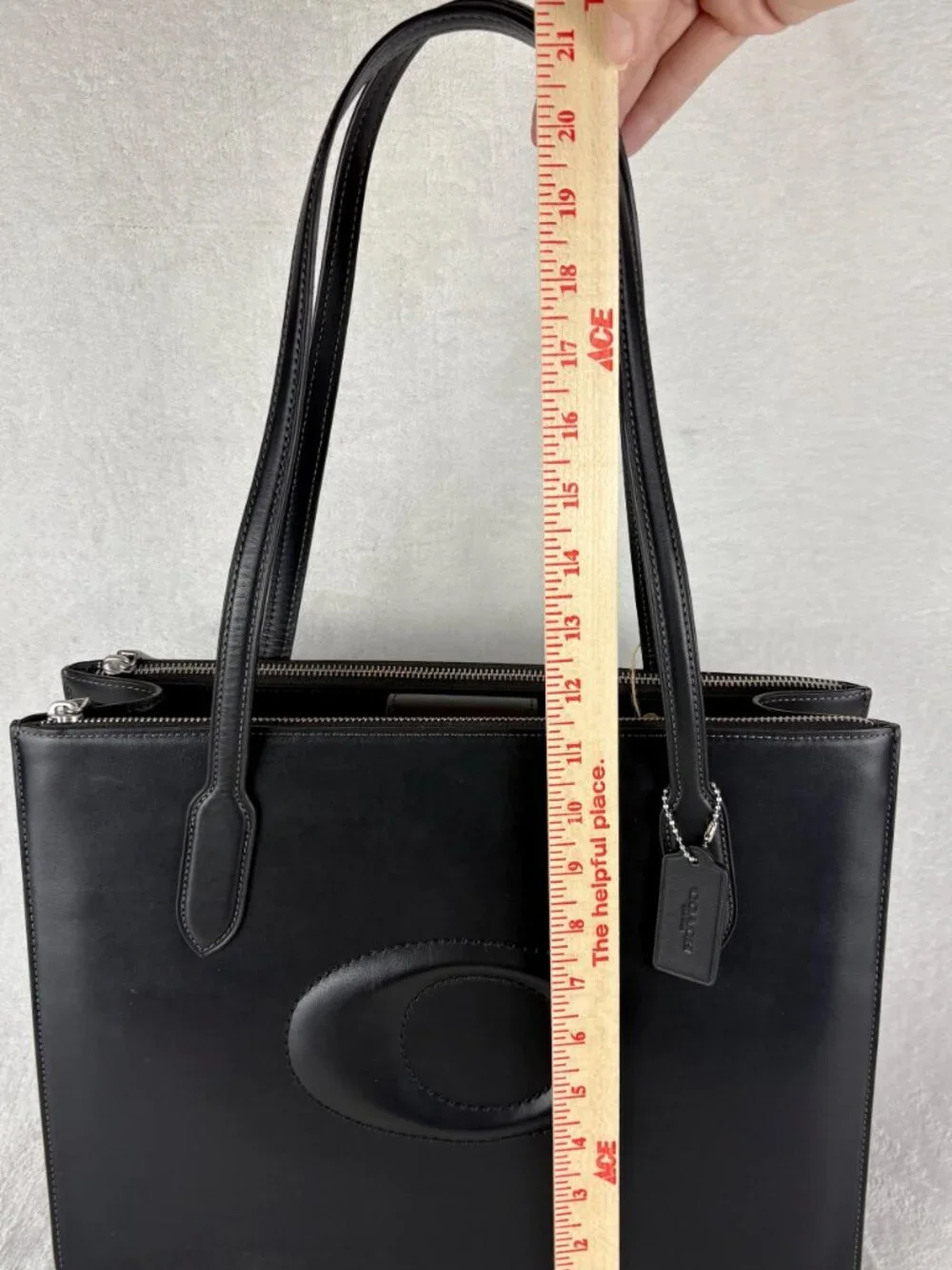 Coach NWT Nina Tote in Black Refined Leather - Picture 9 of 16
